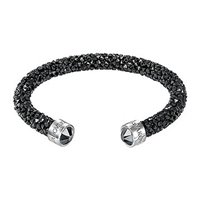 Bracciale Swarovski Donna Crystaldust in Cristallo Cristallo 5255906 CRYSTALDUST BRACCIALE RIGIDO, BLACK - 5255906 CRYSTALDUST BRACCIALE RIGIDO, BLACK